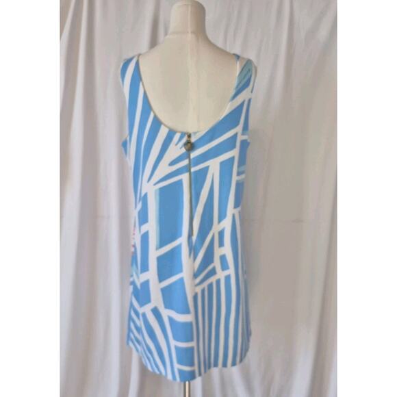 Lilly Pulitzer Callie Pool Blue lt For The Shell Of It Engineered Shift Dress L - Picture 6 of 7